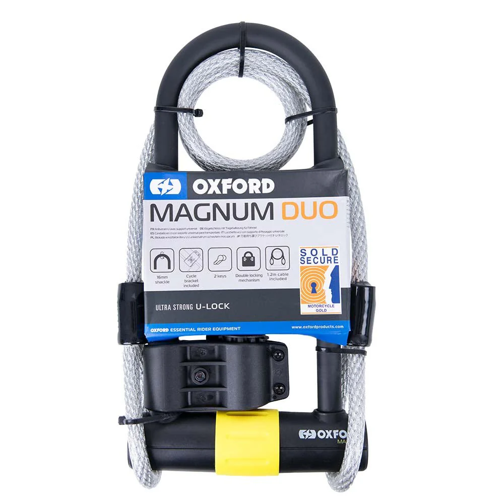 Oxford Magnum Duo U-lock& cable 315x170mm - Image 2